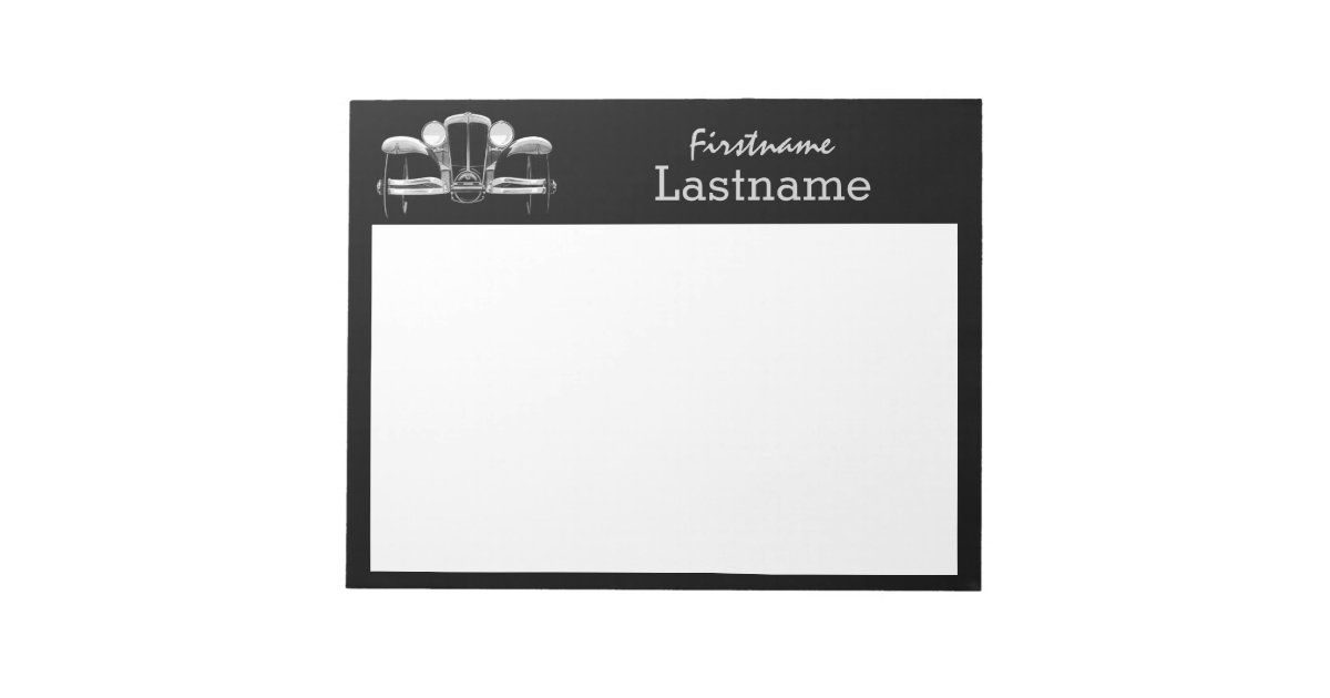 Vintage car custom notepad | Zazzle