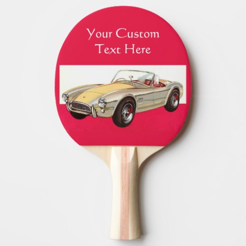 Vintage car custom ping pong paddle