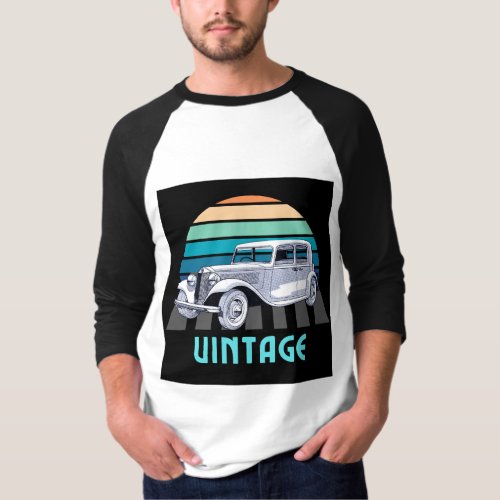 vintage car design T_Shirt