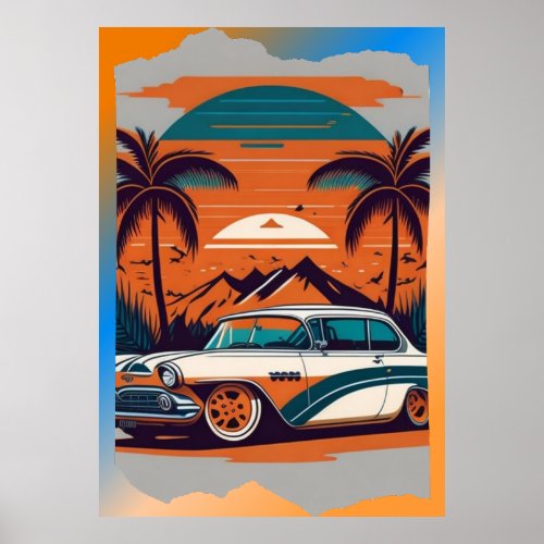 vintage car dreams poster