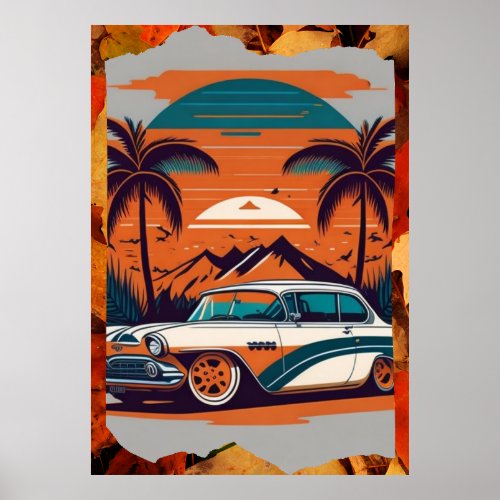 vintage car dreams poster