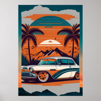vintage car dreams poster