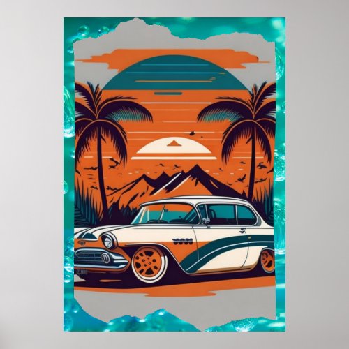 vintage car dreams poster