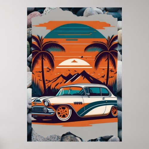 vintage car dreams poster