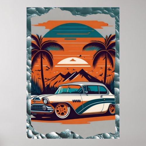 vintage car dreams poster