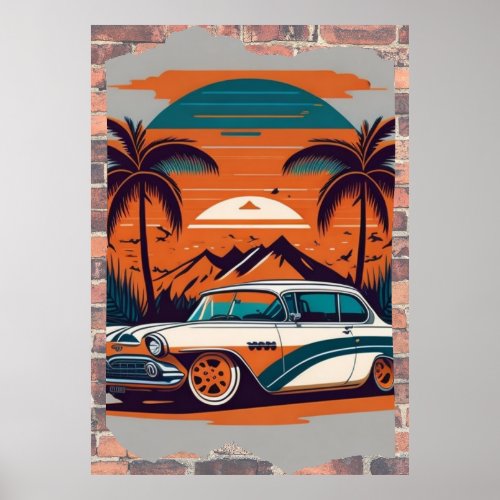 vintage car dreams poster