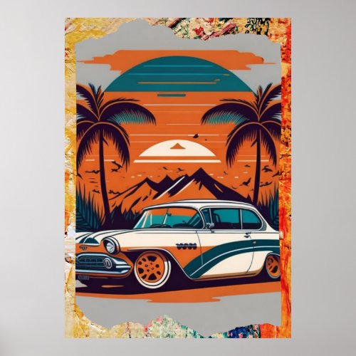 vintage car dreams poster