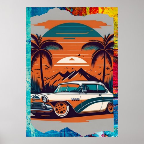 vintage car dreams poster