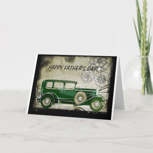 Vintage Car Fathers Day Card