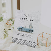 Vintage Car Fuel Station Baby Shower