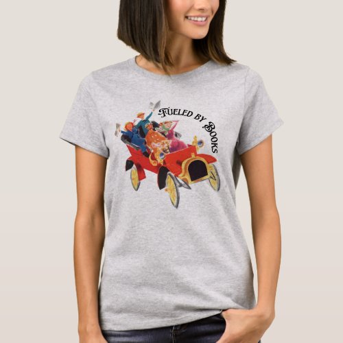 Vintage Car Fueled By Books Book Lover  T_Shirt