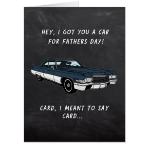 Vintage Car Funny Father's Day Enormous Card