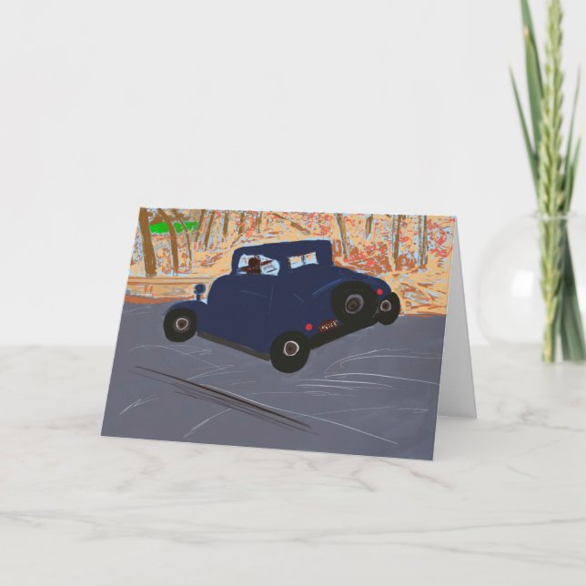 Vintage Car Greeting Card (Front)