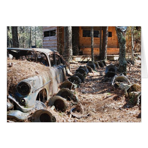 Vintage Car Hubcaps and Shack