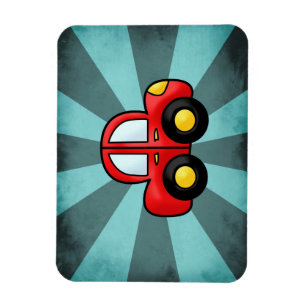 Vintage Car Illustration – Classic Automobile Art Magnet