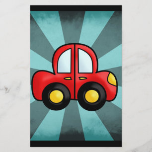 Vintage Car Illustration – Classic Automobile Art Stationery