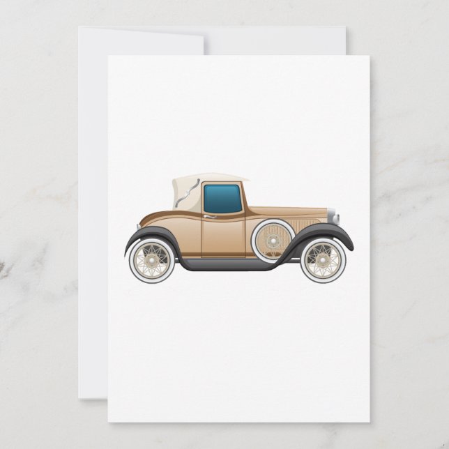 Vintage Car Invitation (Front)