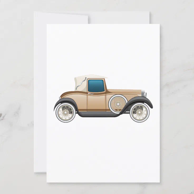 Vintage Car Invitation | Zazzle