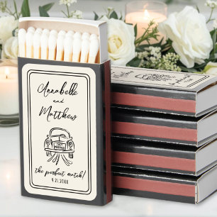 Vintage Car Just Married Wedding Perfect Match