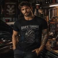 Vintage Car Mechanic Dad Funny Retro Blueprint
