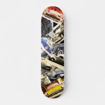 Vintage Car Mosaic Skateboard
