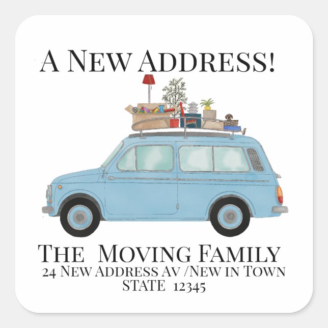 Vintage car moving stuff envelope seal (Front)