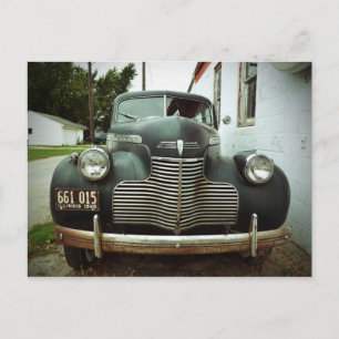 Vintage Car on Route 66 Postcard