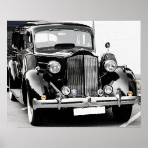 Vintage car poster