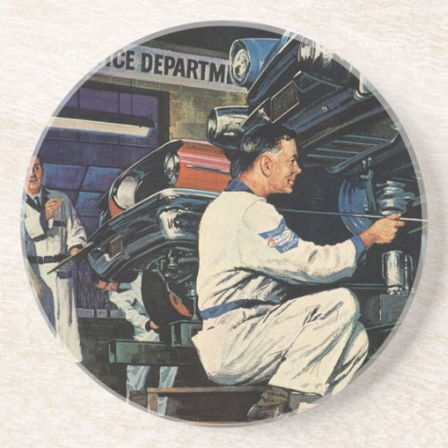 Vintage Car Repair Service Business Auto Mechanic  Coaster