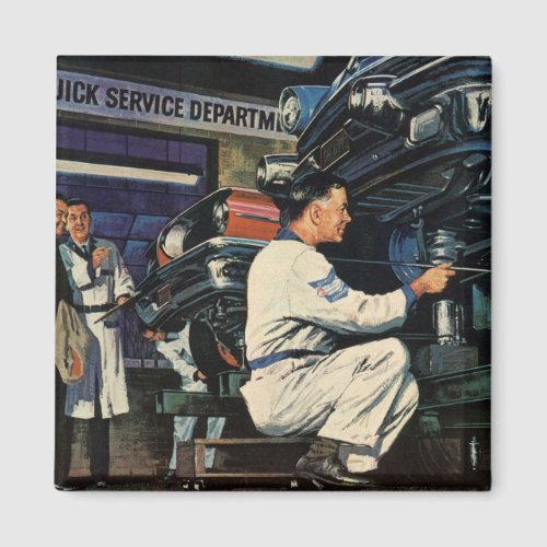 Vintage Car Repair Service Business Auto Mechanic  Magnet