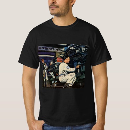 Vintage Car Repair Service Business Auto Mechanic  T_Shirt