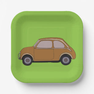 Vintage Car Retro Party Paper Plate