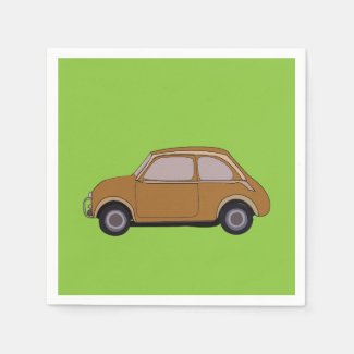 Vintage Car Retro Party Paper Plate