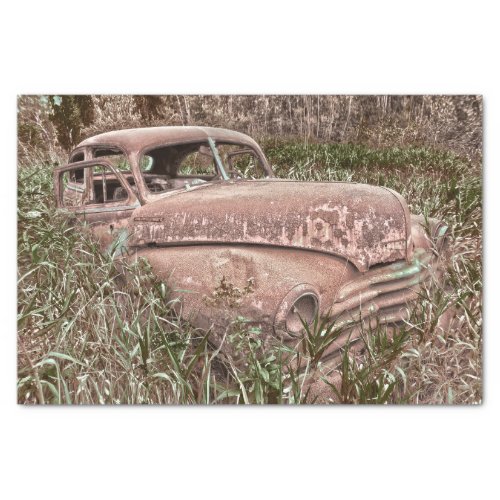 Vintage Car Retro Rustic Old Tissue Paper