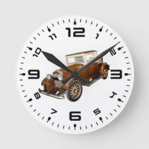 Vintage car round clock