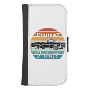 vintage car galaxy s4 wallet case