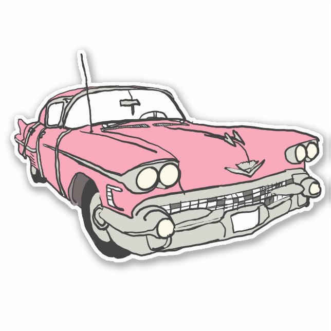 Vintage Car Sticker (Front)