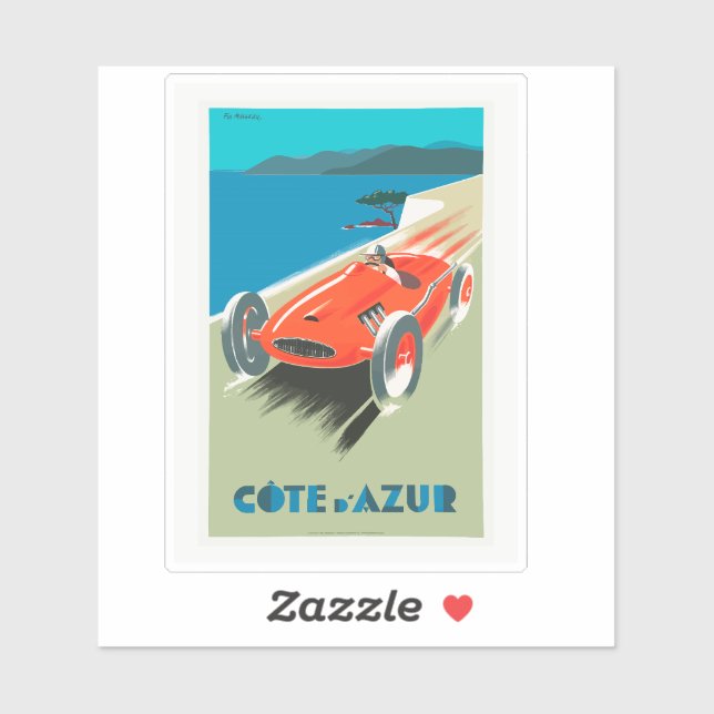 Vintage car. sticker (Sheet)
