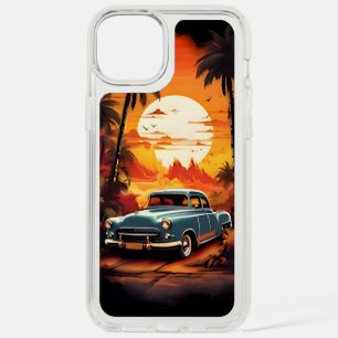 Vintage Car Sunset - Gift for Car Lovers iPhone 15 Plus Case