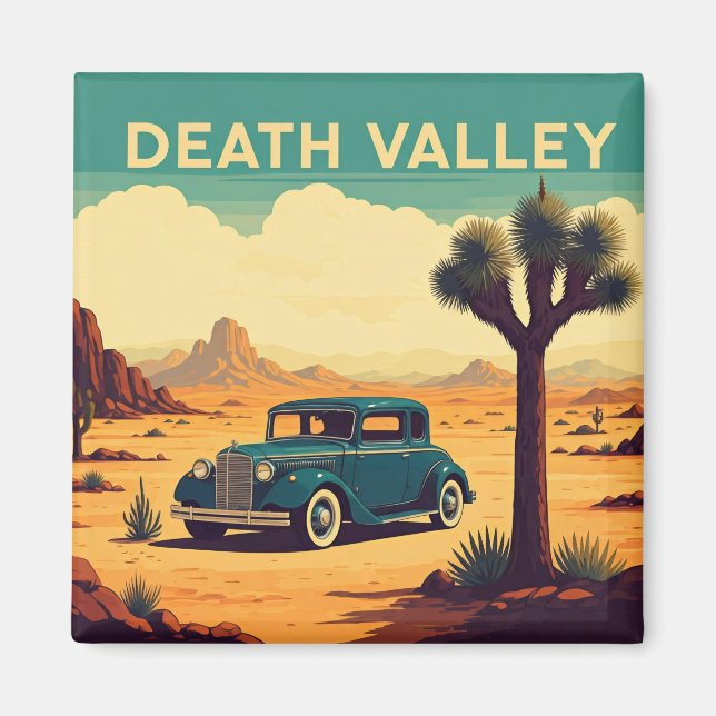 Vintage Car Travel Death Valley National Park Magnet (Front)