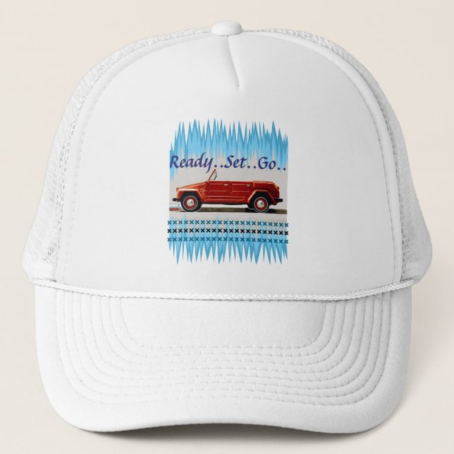 vintage car trucker hat (Front)