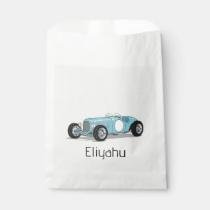 Vintage car upsherin favor bag