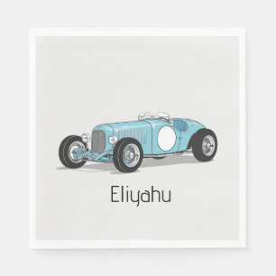 Vintage car upsherin napkins