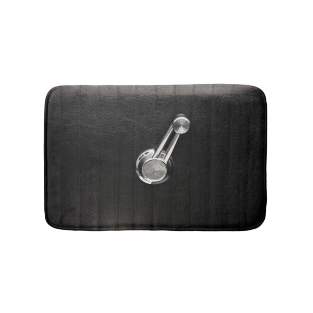 Vintage car window crank bath mat (Front)
