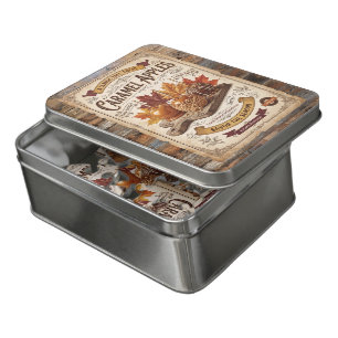 Vintage Caramel Apples Autumn Blessings Jigsaw Puzzle