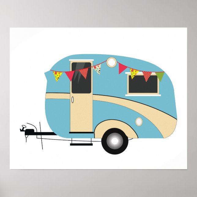 Vintage Caravan Art Print (Front)