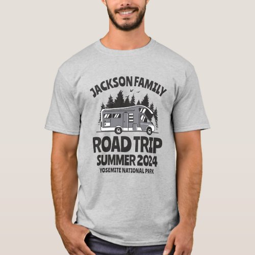 Vintage Caravan Family Reunion Camping Road Trip T_Shirt