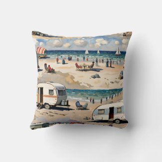 Vintage Caravan on the Beach 