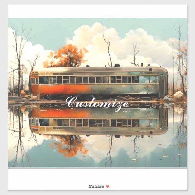 Vintage Caravan Trailer RV Thunder_Cove  Sticker (Sheet)