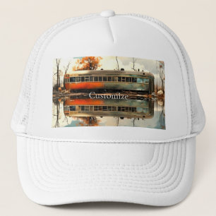 Vintage Caravan Trailer RV Thunder_Cove Trucker Hat